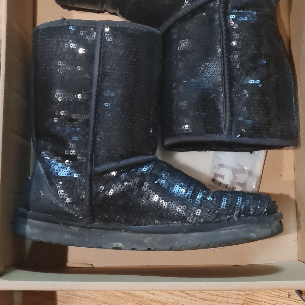 UGG Black Sequin Winter Boots